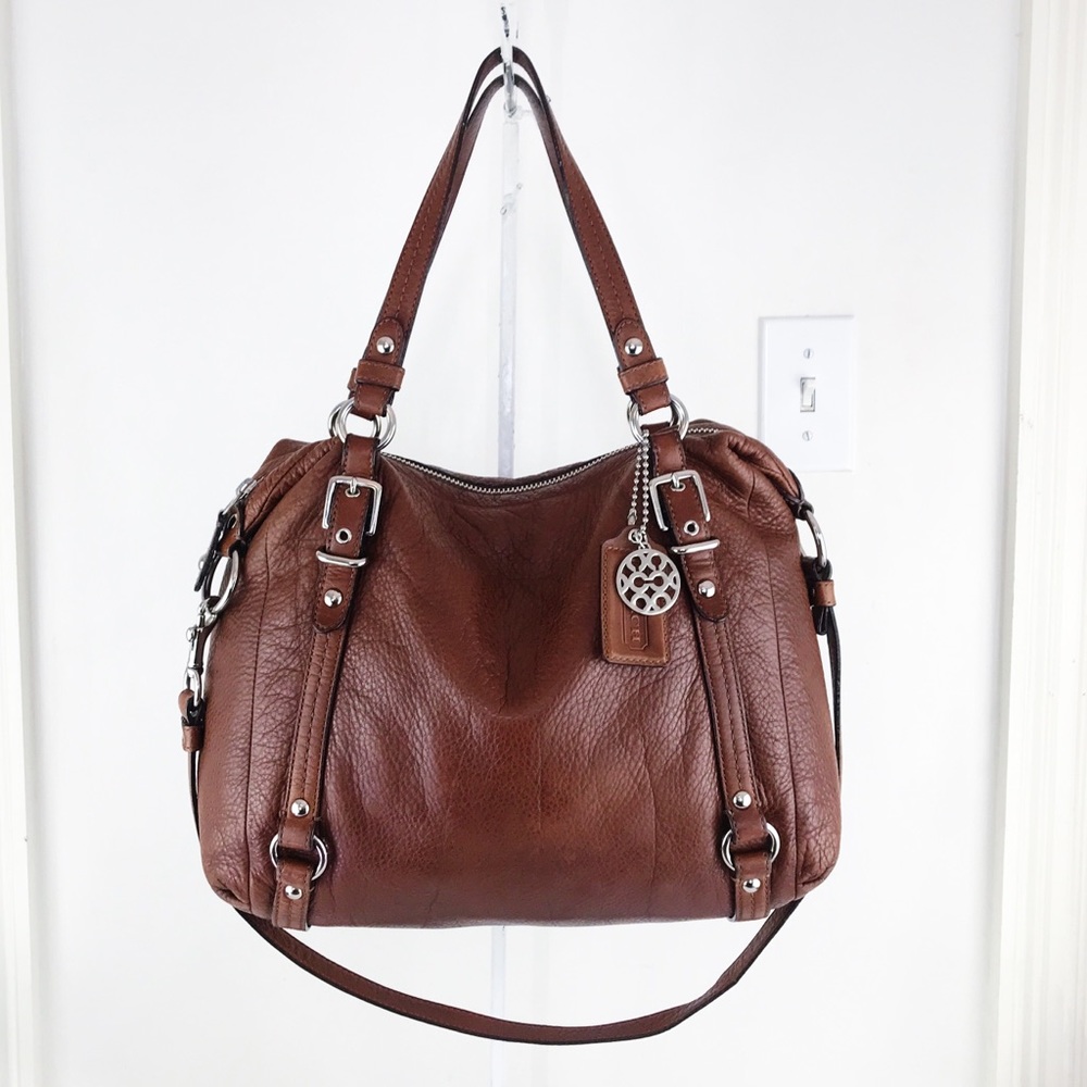 Coach Distressed Alexandra Saddle Brown Tote Bag